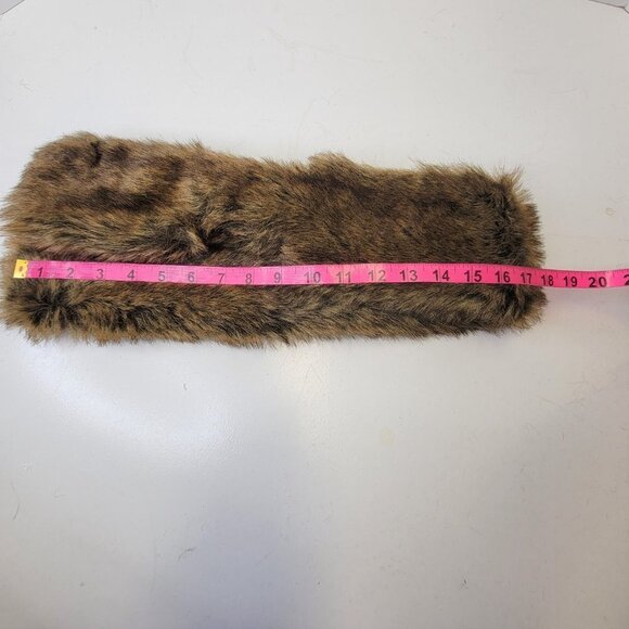 Dark Brown Faux Fur Loop Scarf Fur Neck Wrap - Picture 9 of 11